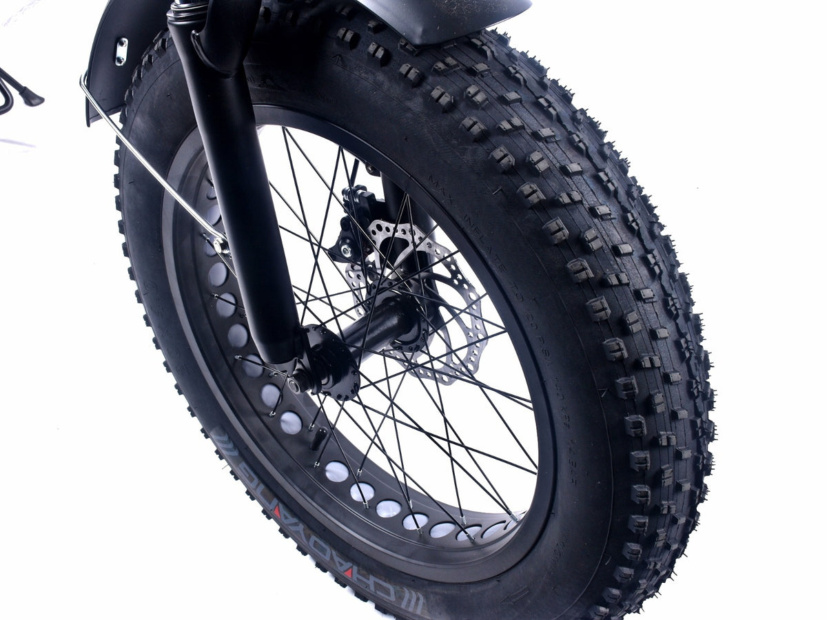 M0320F Black Fat Tyre Commuter EBike