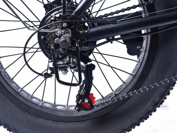 M0320F Black Fat Tyre Commuter EBike