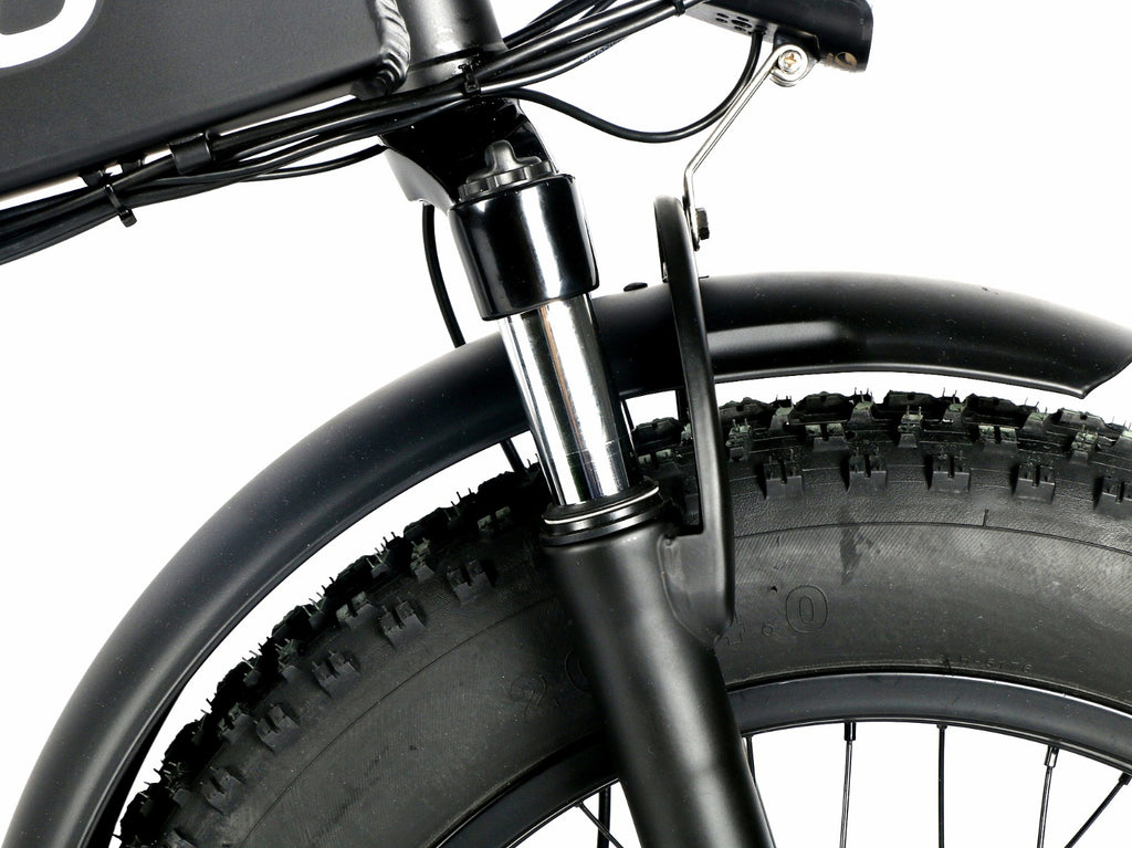 M0320F Black Fat Tyre Commuter EBike