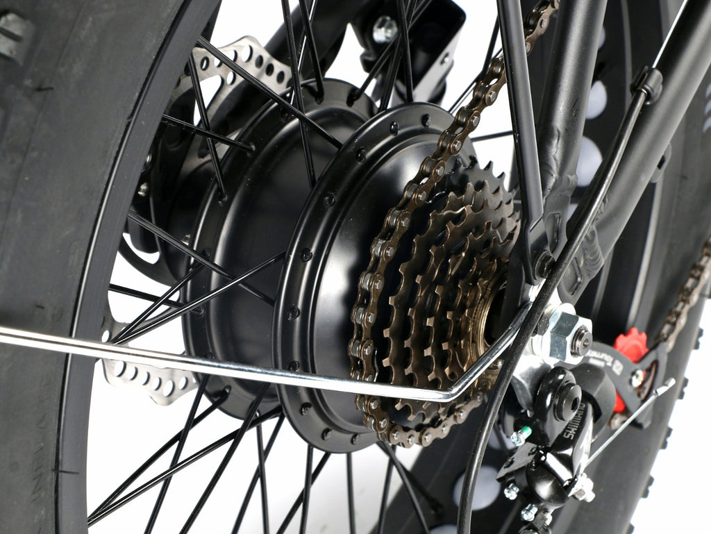 M0320F Black Fat Tyre Commuter EBike