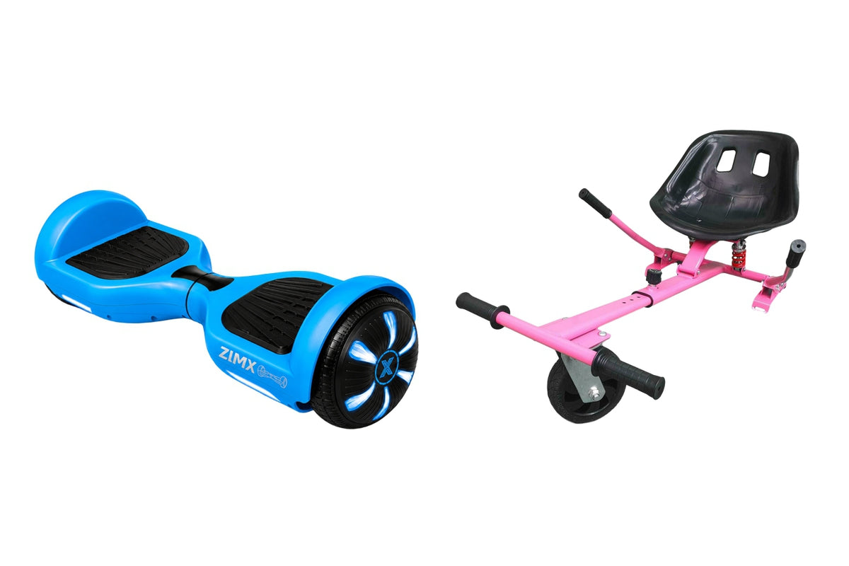 ZIMX HB1 Plus - Blue Hoverboard Segway with LED Wheels UL2272 Certified + HK5 Pink