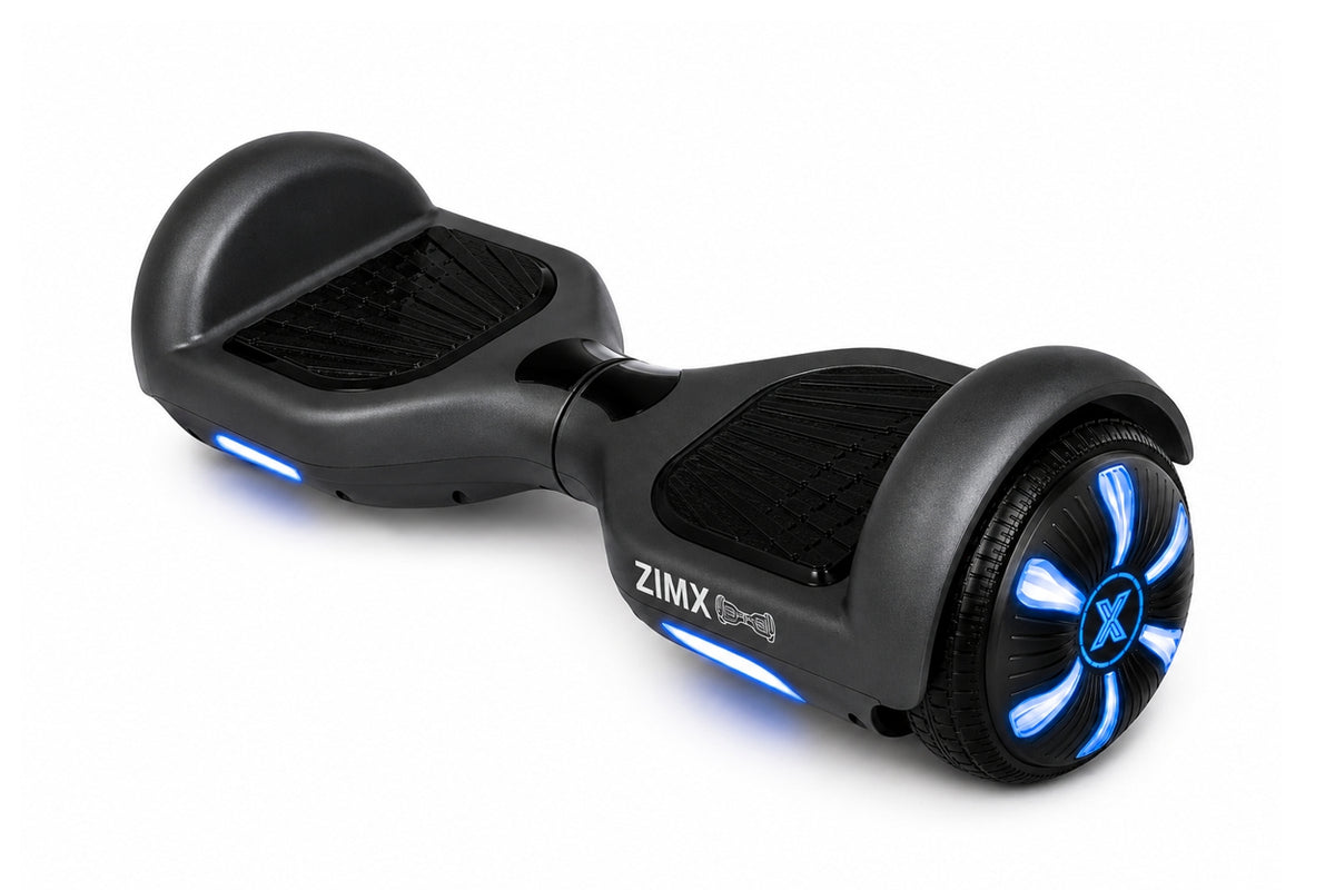 ZIMX HB1 Plus - Black Hoverboard Segway with LED Wheels UL2272 Certified + HK5 White