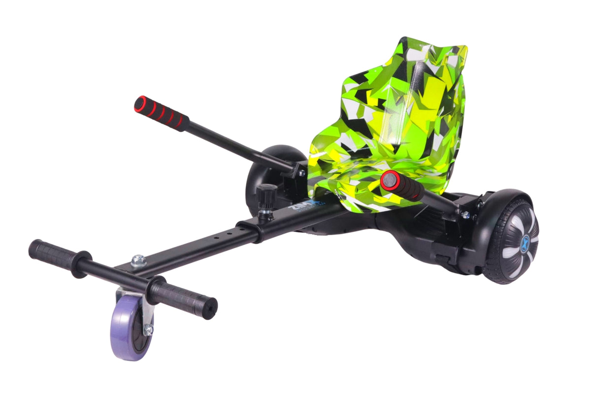 ZIMX HB1 Plus - Black Hoverboard & HK4 Hoverkart Bundle / Combo - Black & Camo Green