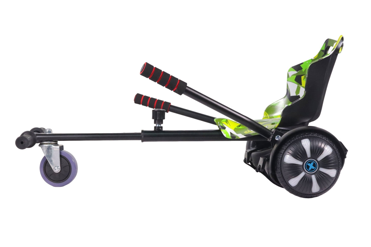 ZIMX HB1 Plus - Black Hoverboard & HK4 Hoverkart Bundle / Combo - Black & Camo Green