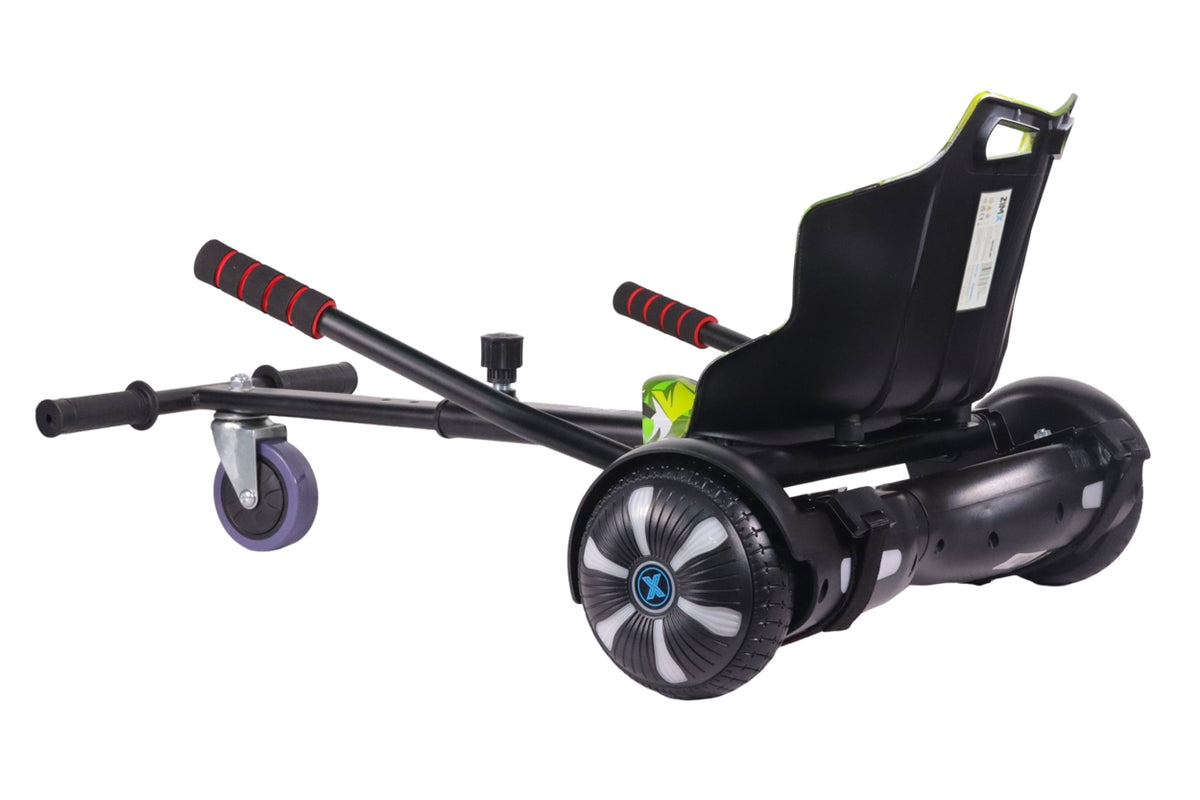 ZIMX HB1 Plus - Black Hoverboard & HK4 Hoverkart Bundle / Combo - Black & Camo Green