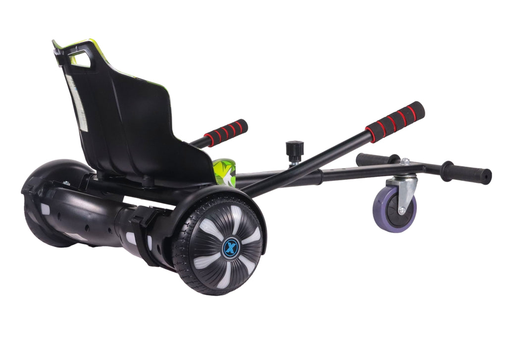 ZIMX HB1 Plus - Black Hoverboard & HK4 Hoverkart Bundle / Combo - Black & Camo Green