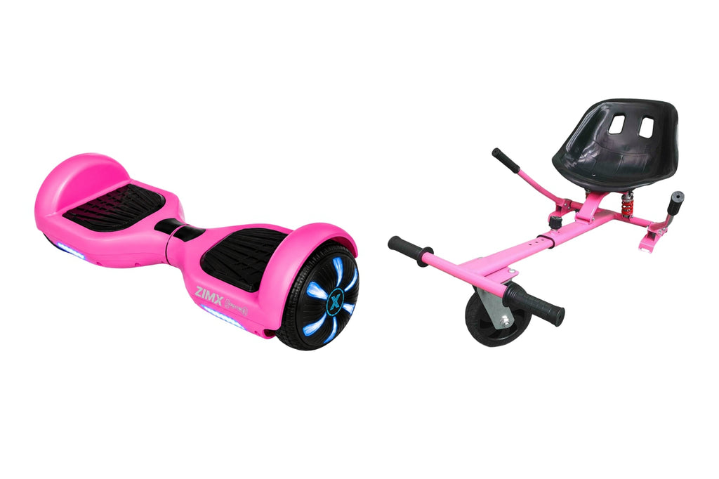 ZIMX HB1 Plus - Pink Hoverboard Segway with LED Wheels UL2272 Certified + HK5 Pink
