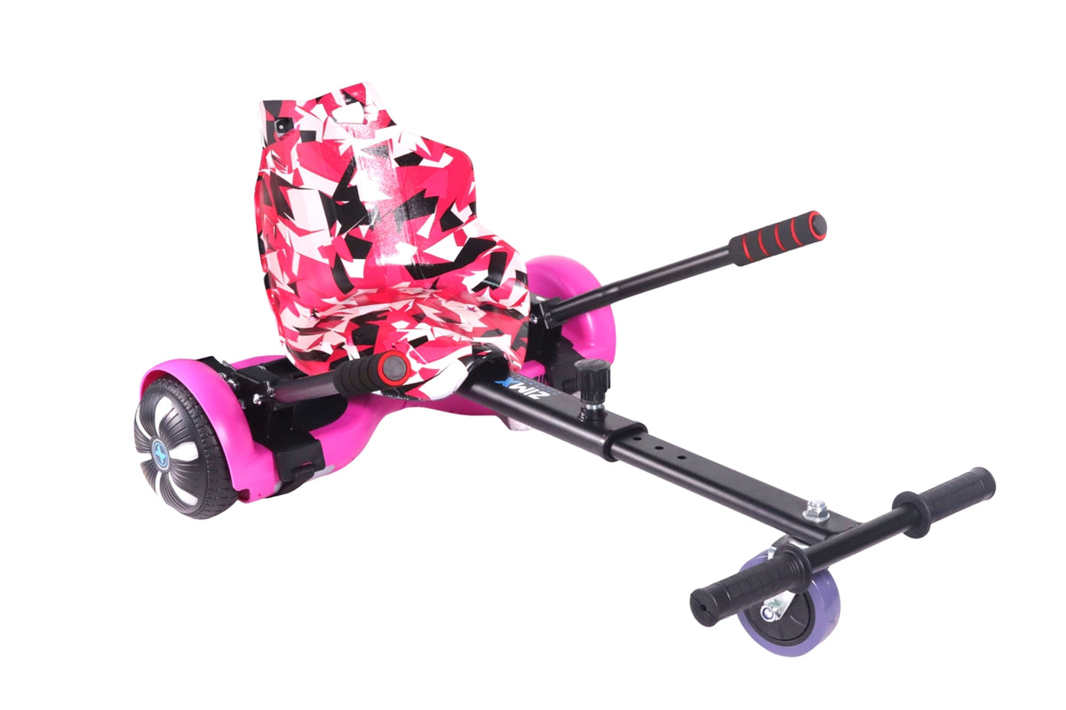 ZIMX HB1 Plus - Pink Hoverboard & HK4 Hoverkart Bundle / Combo - Pink & Camo Pink