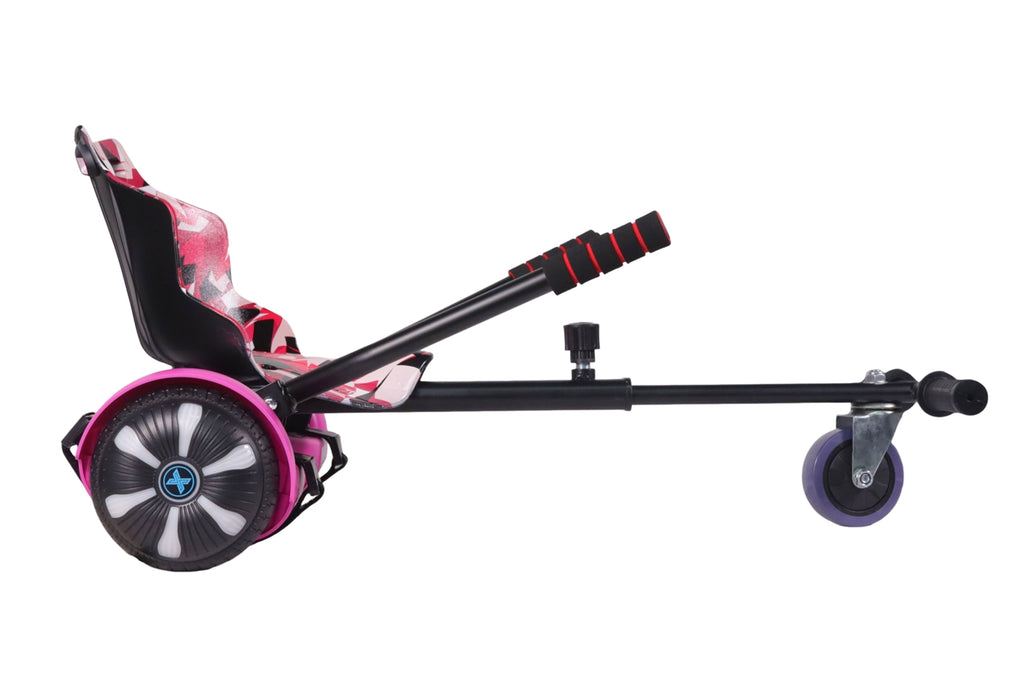 ZIMX HB1 Plus - Pink Hoverboard & HK4 Hoverkart Bundle / Combo - Pink & Camo Pink