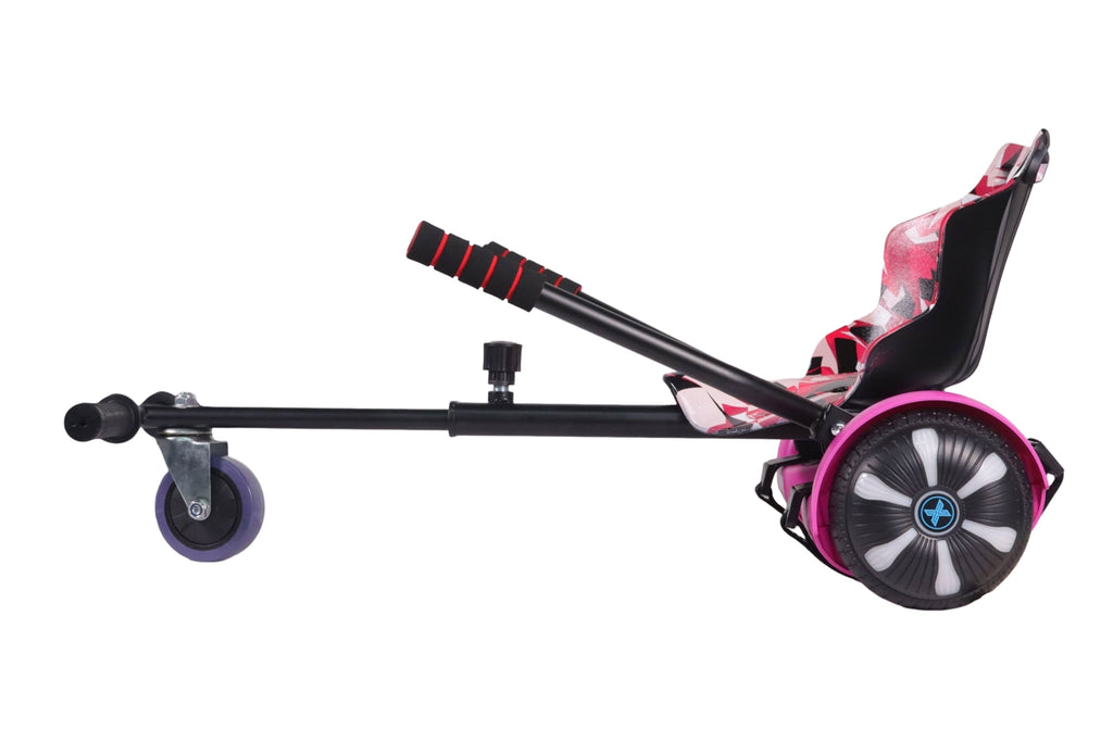 ZIMX HB1 Plus - Pink Hoverboard & HK4 Hoverkart Bundle / Combo - Pink & Camo Pink