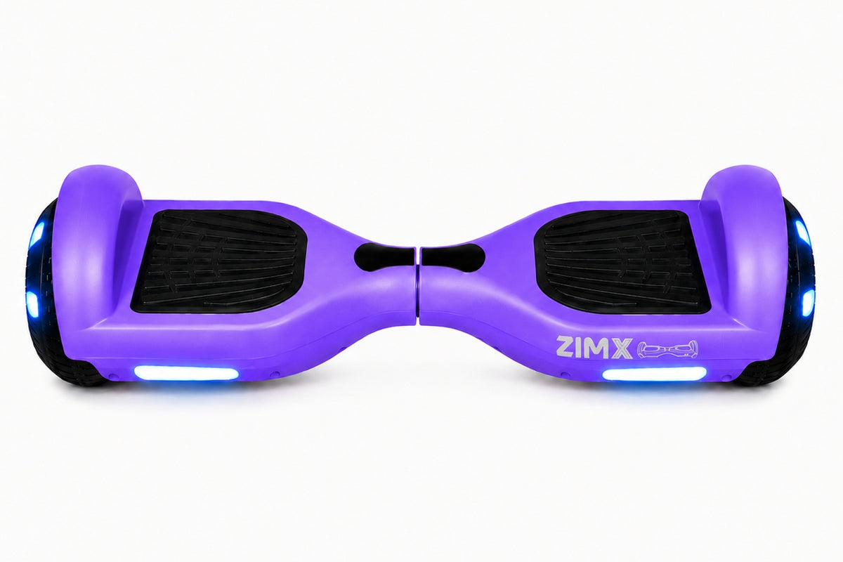 ZIMX HB1 Plus - Purple Hoverboard Segway with LED Wheels UL2272 Certified + HK5 Purple