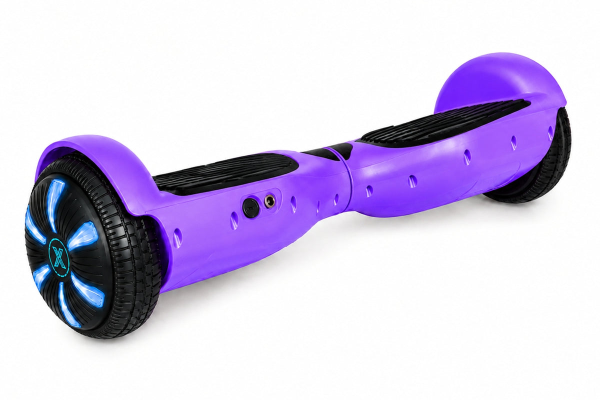 ZIMX HB1 Plus - Purple Hoverboard Segway with LED Wheels UL2272 Certified + HK5 Purple