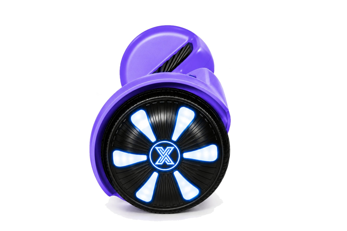 ZIMX HB1 Plus - Purple Hoverboard Segway with LED Wheels UL2272 Certified + HK5 White