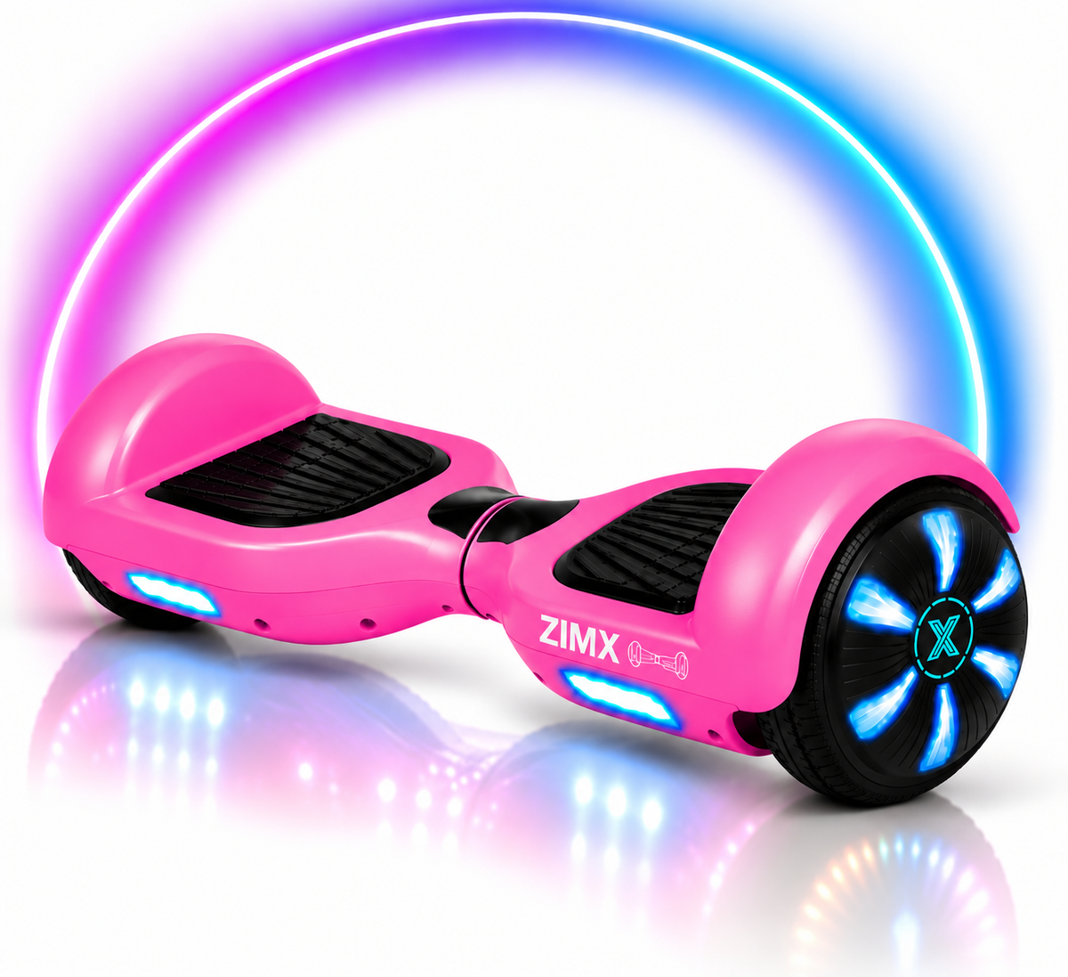 ZIMX HB1 Plus - Pink Hoverboard with LED Wheels UL2272 Certified