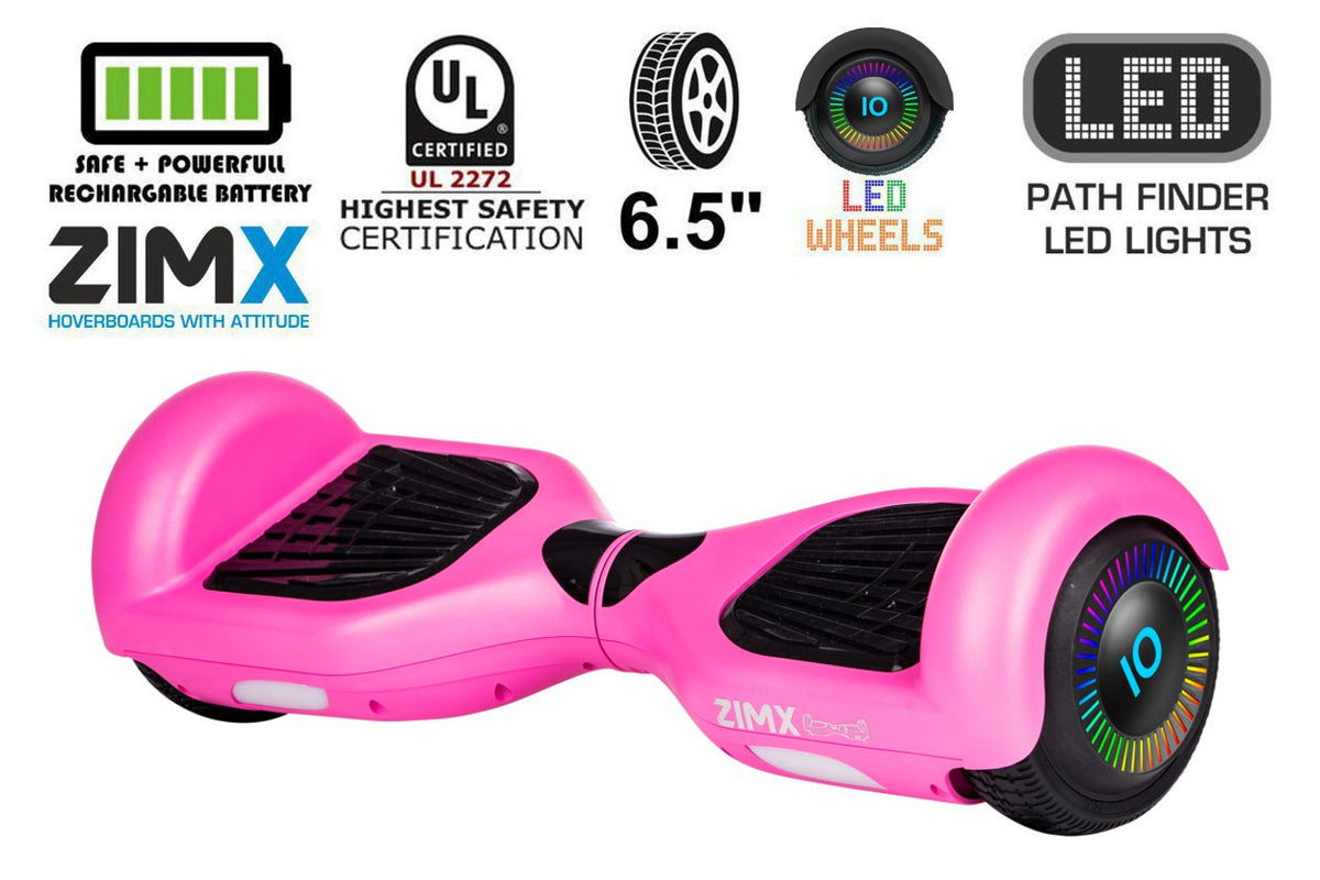 ZIMX Pink HB2 Hoverboard Swegway Segway with LED Wheels UL2272 Certified
