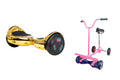 ZIMX HB4 Gold Chrome Bluetooth Swegway Segway Hoverboard and BK2 Hoverbike Pink