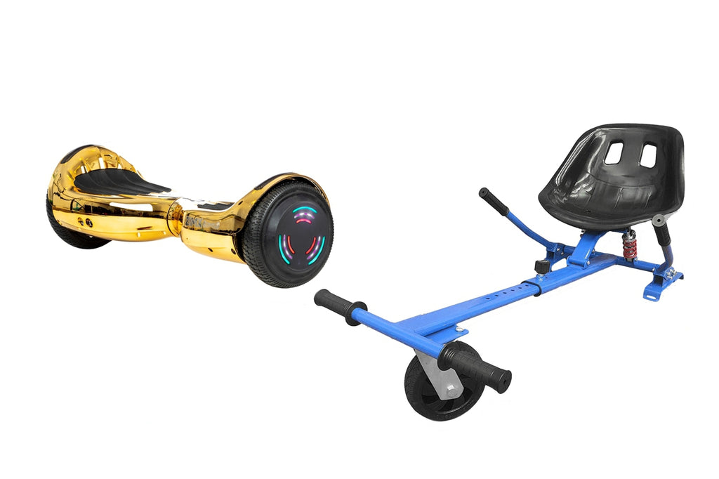 ZIMX HB4 Gold Chrome Bluetooth Swegway Segway Hoverboard and HK5 Blue