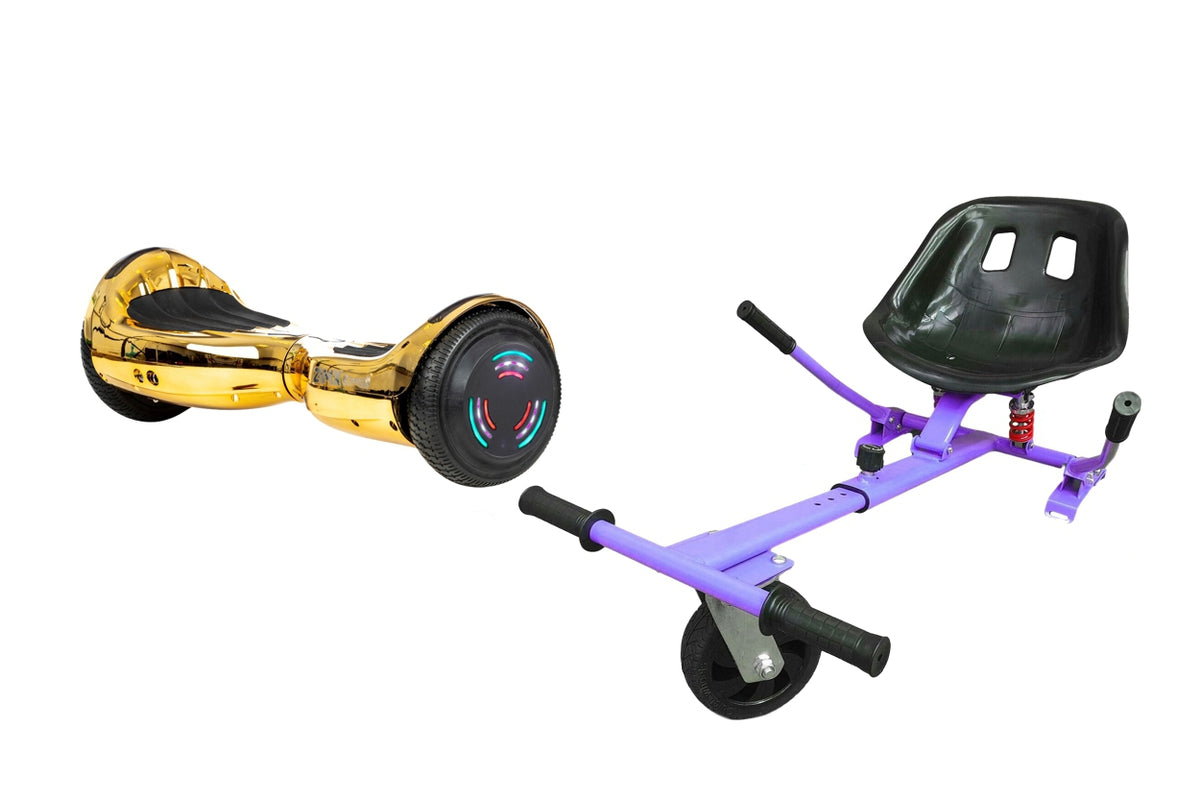 ZIMX HB4 Gold Chrome Bluetooth Swegway Segway Hoverboard and HK5 Purple