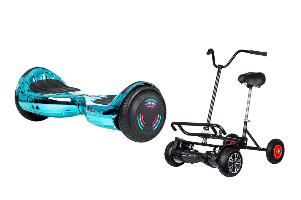 ZIMX HB4 Blue / Turquoise Chrome Bluetooth Swegway Segway Hoverboard and BK2 Hoverbike Black