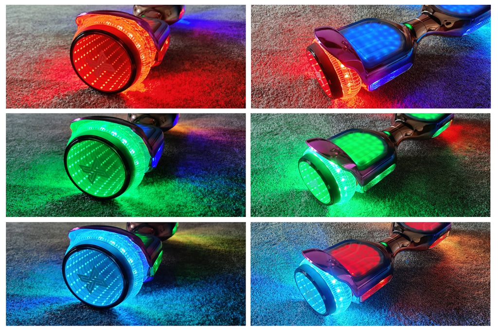 ZIMX POWER G11 Green Blend Hoverboard with Bluetooth and INFINITY LED Tyres & Wheels + LED Foot Pads UL2272 Certified
