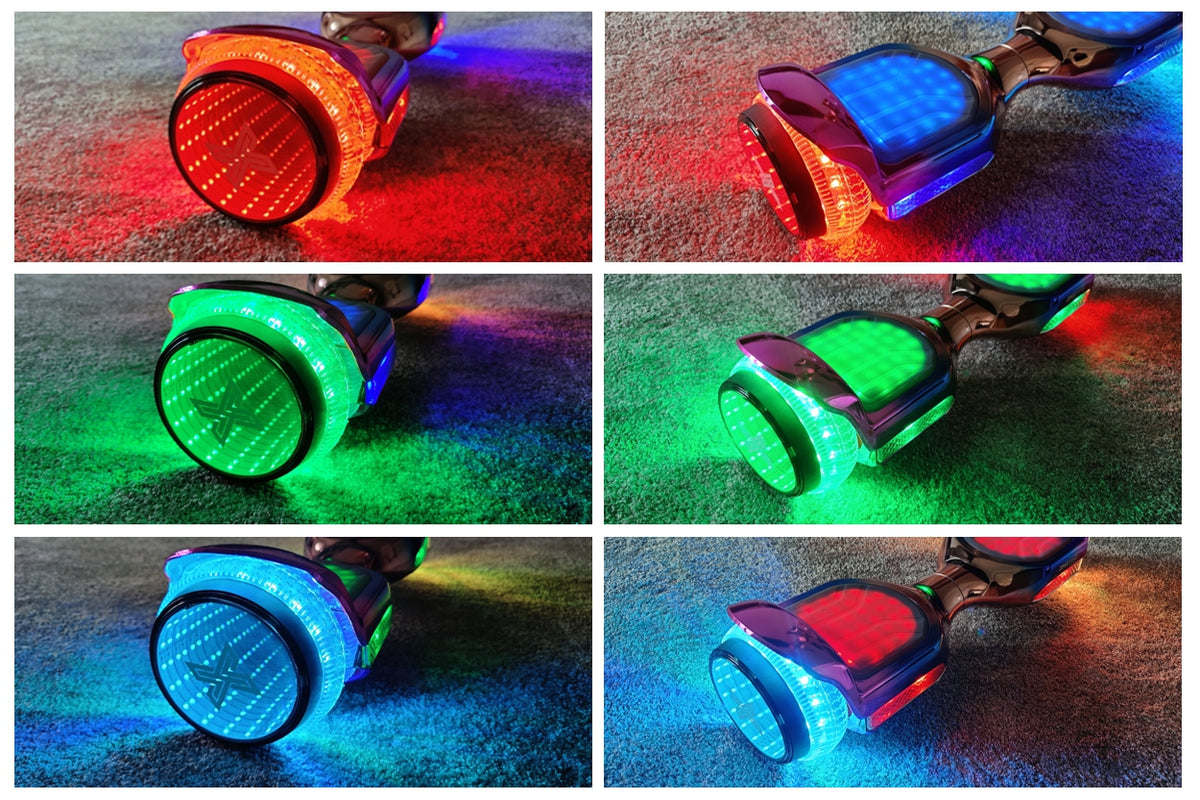 ZIMX POWER G11 Green Blend Hoverboard with Bluetooth and INFINITY LED Tyres & Wheels + LED Foot Pads UL2272 Certified