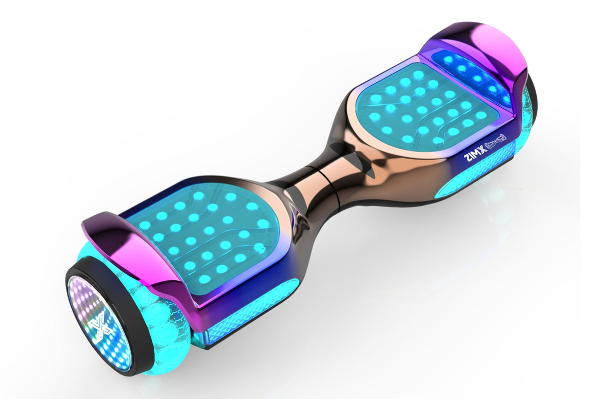 Refurbed - Rose Blend ZIMX POWER G11 Hoverboard Swegway with Bluetooth and INFINITY LED Tyres & Wheels + LED Foot Pads UL2272 Certified