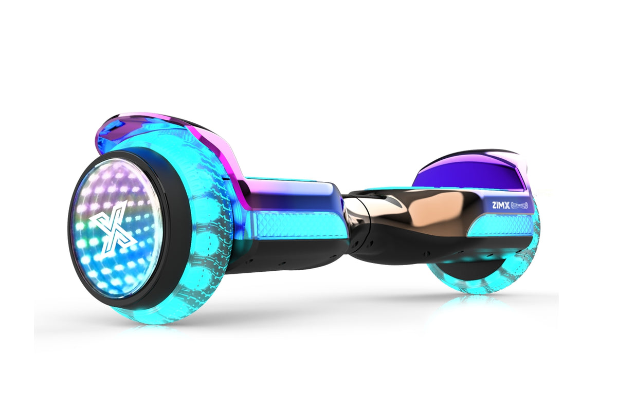 Refurbed - Rose Blend ZIMX POWER G11 Hoverboard Swegway with Bluetooth and INFINITY LED Tyres & Wheels + LED Foot Pads UL2272 Certified