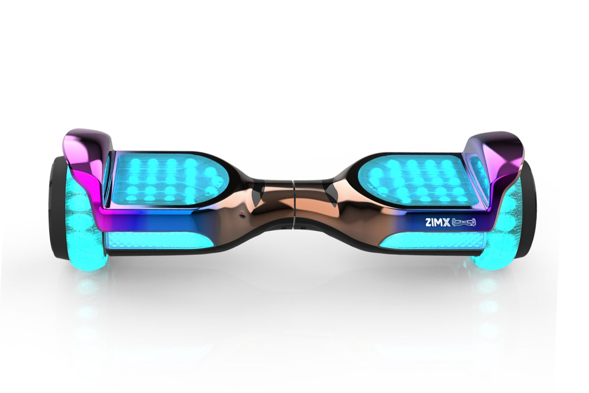 Refurbed - Rose Blend ZIMX POWER G11 Hoverboard Swegway with Bluetooth and INFINITY LED Tyres & Wheels + LED Foot Pads UL2272 Certified