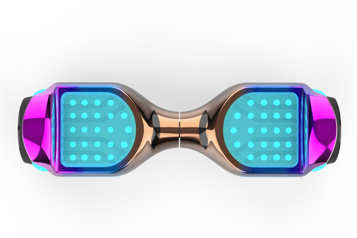 Refurbed - Rose Blend ZIMX POWER G11 Hoverboard Swegway with Bluetooth and INFINITY LED Tyres & Wheels + LED Foot Pads UL2272 Certified