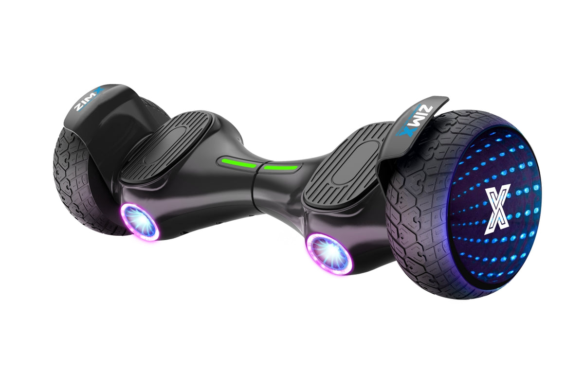 ZIMX G2 JET BLACK All Terrain Hoverboard, 8.5 inch Off Road Bluetooth Hoverboard with Infinity LED Wheels, UL2272 Certified