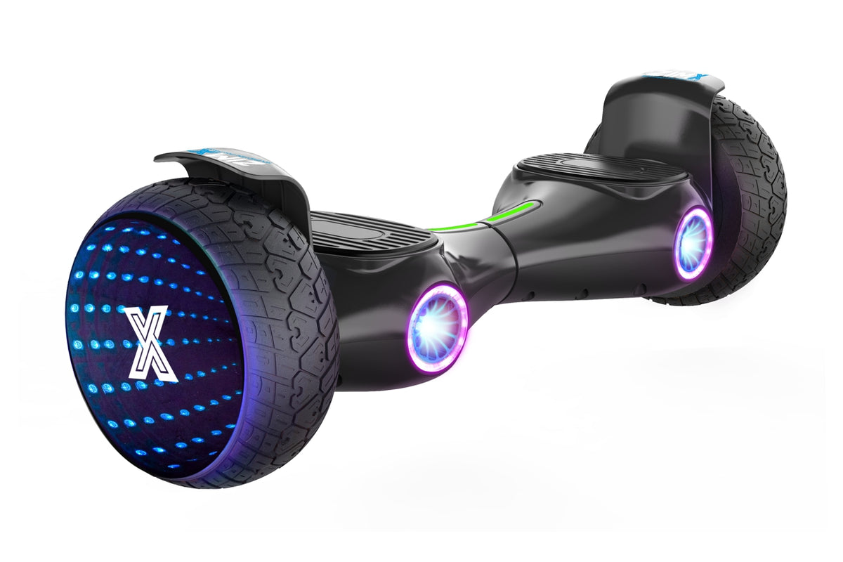 ZIMX G2 JET BLACK All Terrain Hoverboard, 8.5 inch Off Road Bluetooth Hoverboard with Infinity LED Wheels, UL2272 Certified