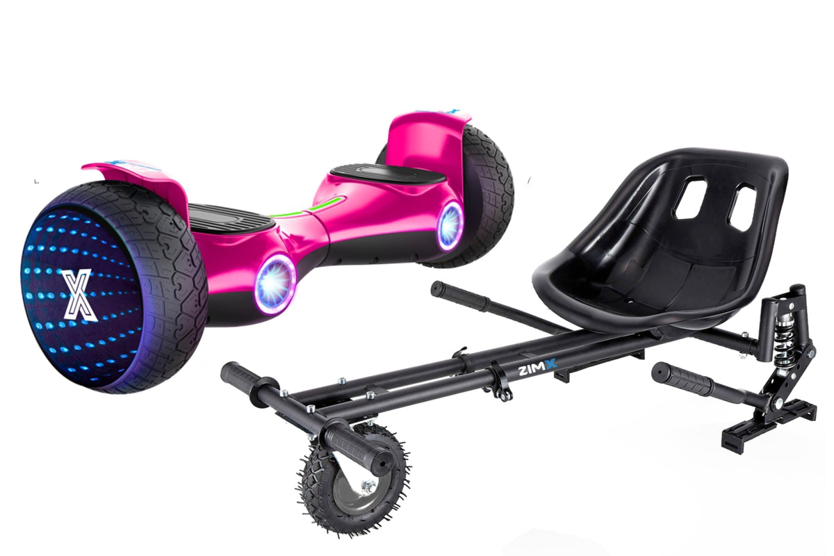 ZIMX G2 JET - PINK All Terrain Hoverboard, 8.5 inch Off Road Bluetooth Hoverboard with Infinity LED Wheels, UL2272 Certified + HK8