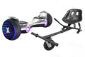 ZIMX G2 JET - SILVER All Terrain Hoverboard, 8.5 inch Off Road Bluetooth Hoverboard with Infinity LED Wheels, UL2272 Certified + HK5 Black