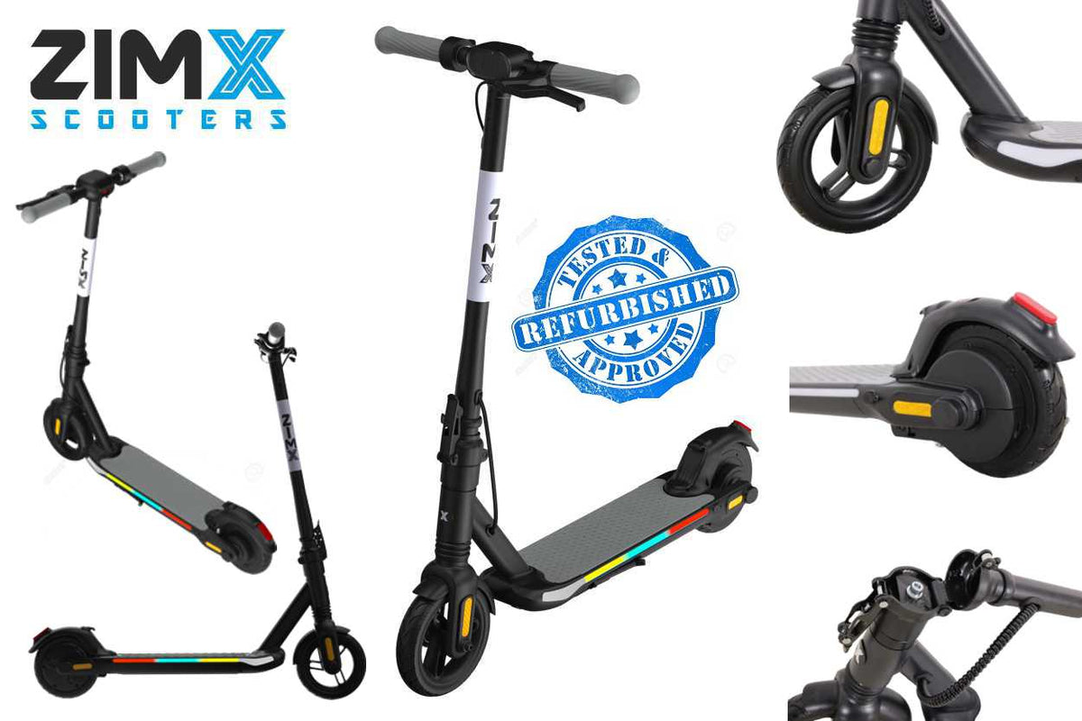 Refurbed - ZIMX ZX APEX - Kids Electric Folding Scooter UL2272 Certified - Black