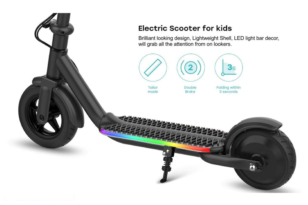 Refurbed - ZIMX ZX Flash - Black Kids Electric Folding Scooter UL2272 Certified