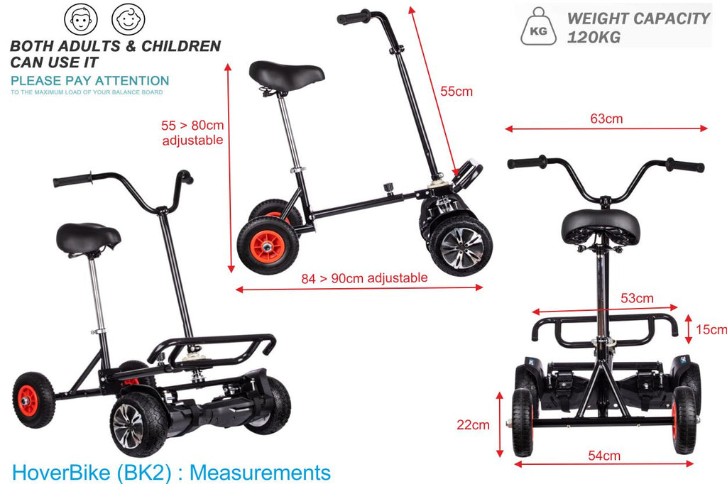 Pink HoverBike BK2 for Hoverboards / Swegways