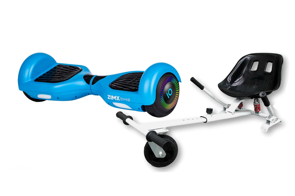 Blue Hoverboard Swegway Segway with LED Wheels UL2272 Certified + HK5 White