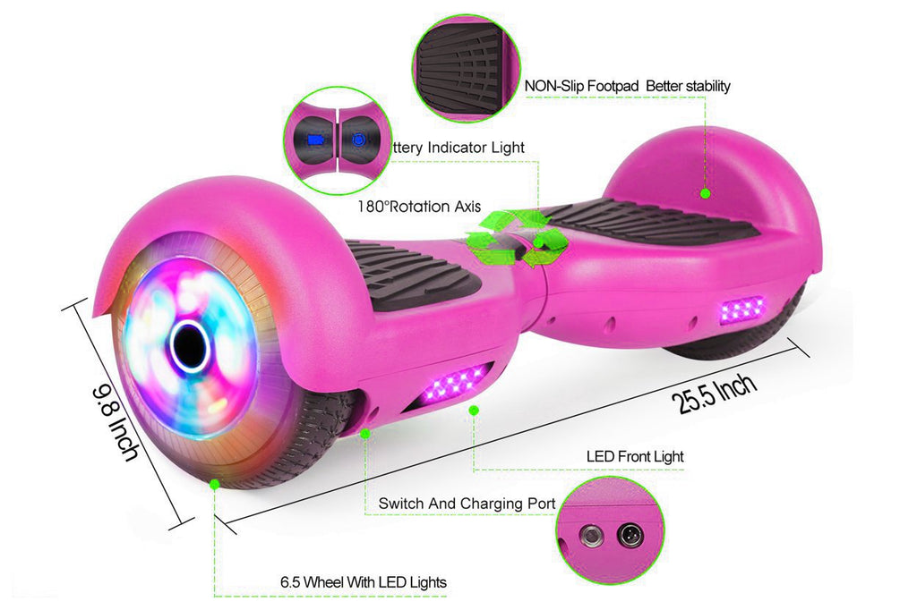 Refurbed - ZIMX HB2 Pink 6.5" Hoverboard Swegway with LED Wheels
