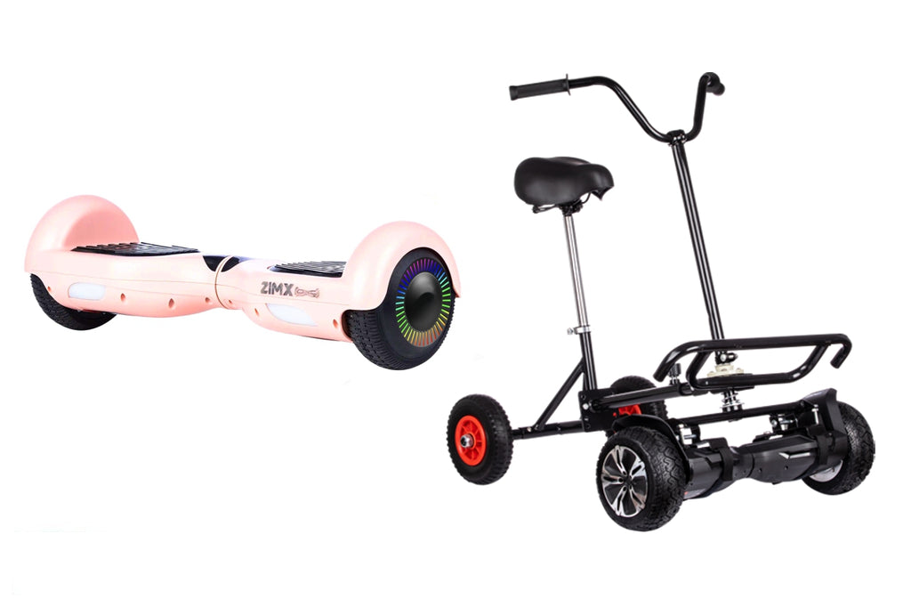 Rose Gold Hoverboard Swegway Segway with LED Wheels UL2272 Certified + HoverBike Black