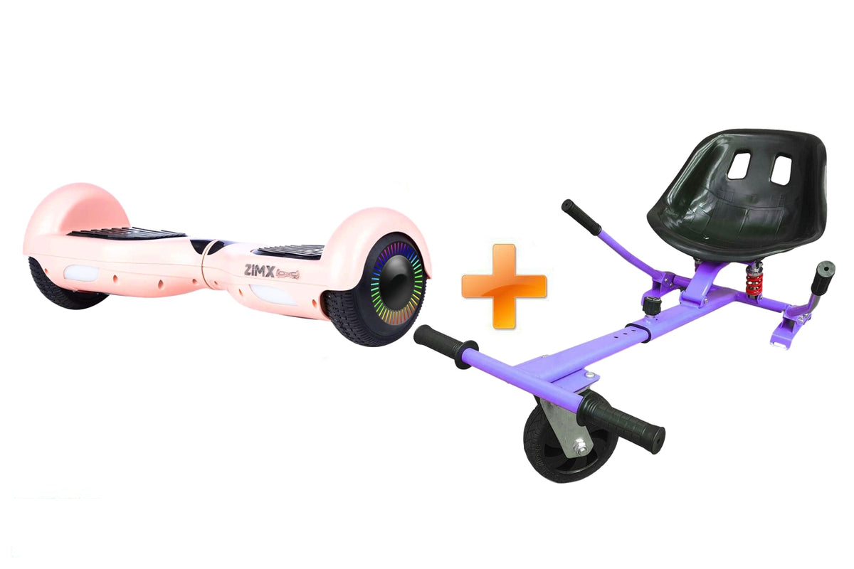 Rose Gold Hoverboard Swegway Segway with LED Wheels UL2272 Certified + HK5 Purple