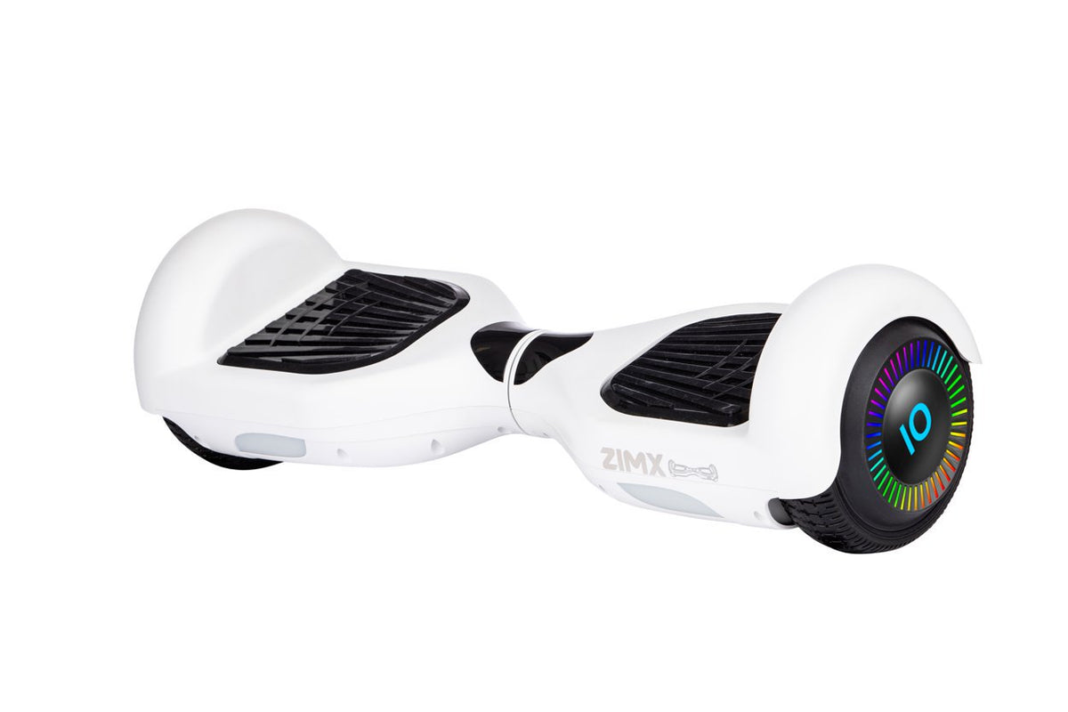 White Hoverboard Swegway Segway with LED Wheels UL2272 Certified + HK5 Black