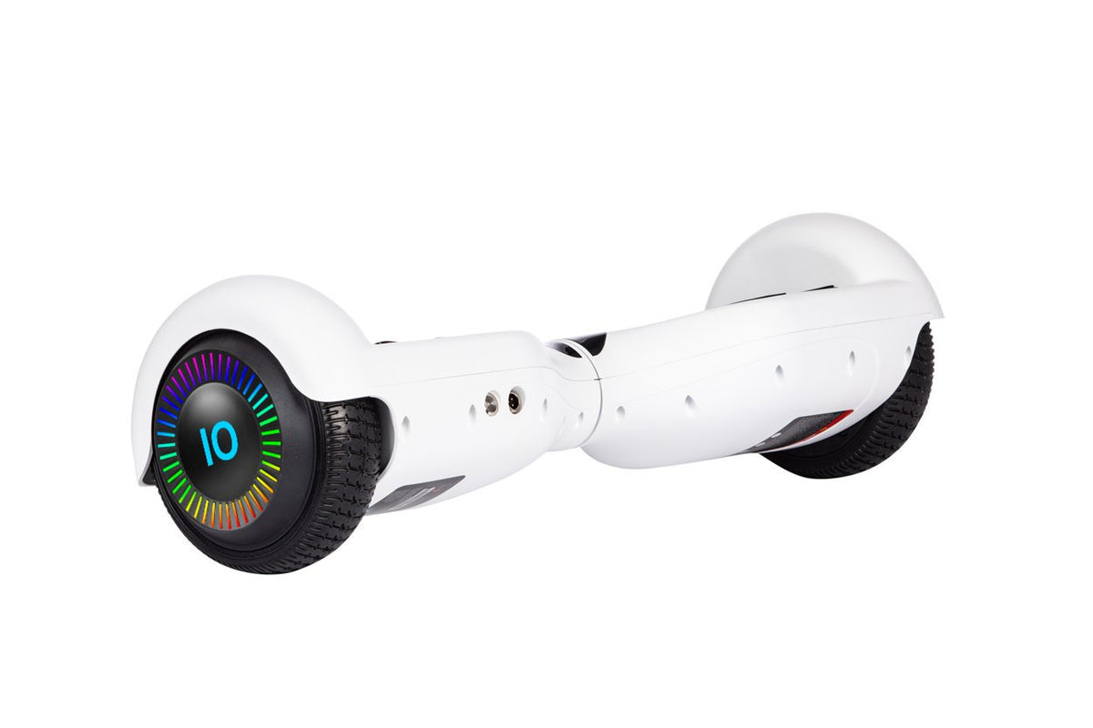 White HB2 Hoverboard Swegway Segway with LED Wheels UL2272 Certified + HK8 Hoverkart