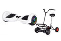 White Hoverboard Swegway Segway with LED Wheels UL2272 Certified + HoverBike Black