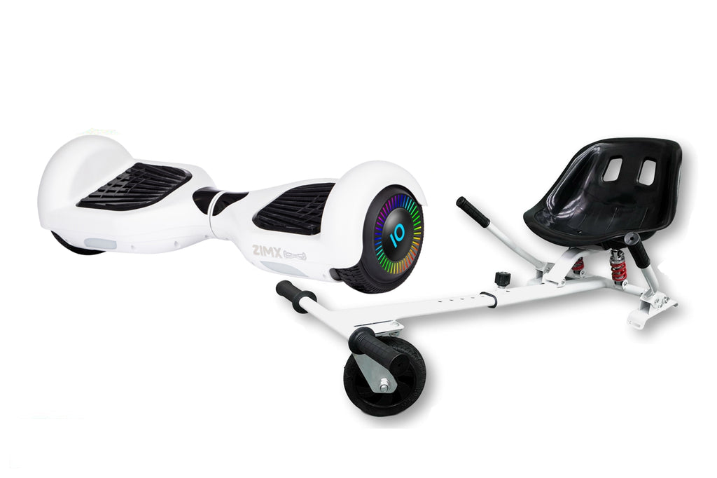 White Hoverboard Swegway Segway with LED Wheels UL2272 Certified + White HK5