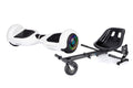 White HB2 Hoverboard Swegway Segway with LED Wheels UL2272 Certified + HK8 Hoverkart