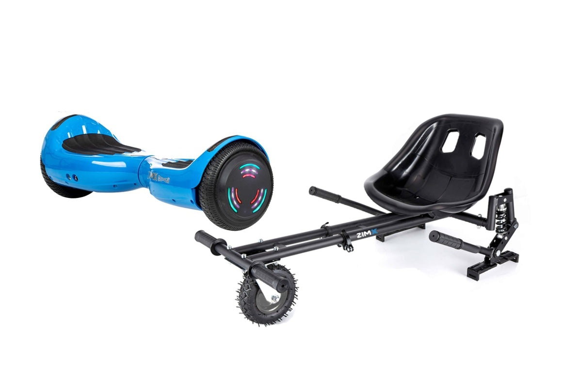 BLUE HB4 HOVERBOARD SWEGWAY WITH BLUETOOTH AND LED WHEELS UL2272 CERTIFIED + HK8 HOVERKART