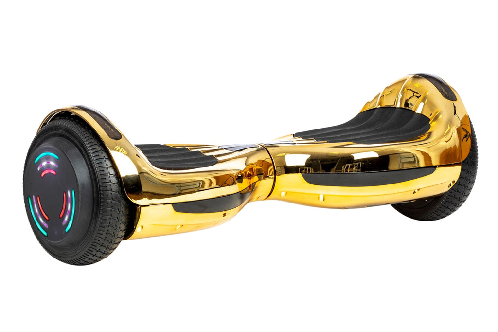 Gold Chrome Hoverboard Swegway Segway Bluetooth and LED Wheels UL2272 Certified