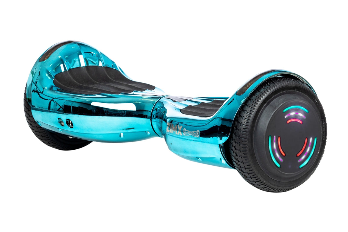 Blue / Turquoise Chrome Bluetooth Swegway Segway Hoverboard and HK5 White