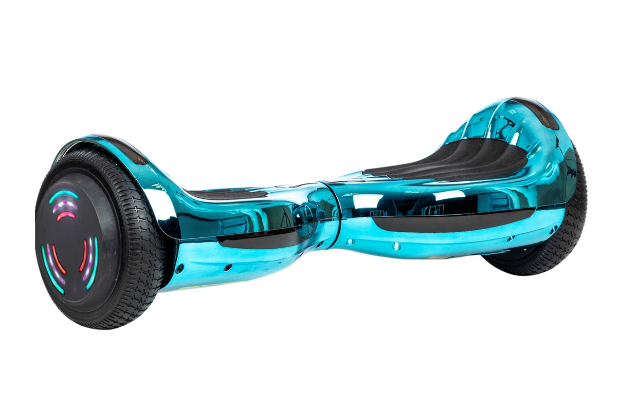 Blue Chrome Hoverboard Swegway Segway Bluetooth and LED Wheels UL2272 Certified