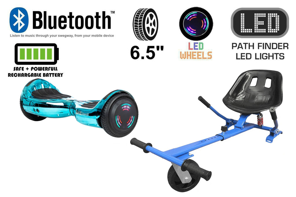 Blue / Turquoise Chrome Bluetooth Swegway Segway Hoverboard and HK5 Blue
